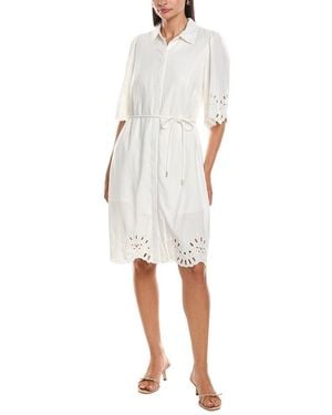 Nanette Lepore Linen-Blend Mini Dress - White
