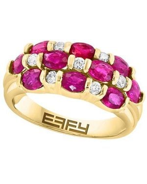 Effy Fine Jewelry 14K 2.55 Ct. Tw. Diamond & Ruby Ring - Pink