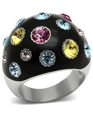 Alamode Jewelry Stainless Steel Ring - Multicolour