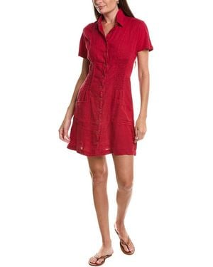 XCVI Mikel Linen Shirtdress - Red