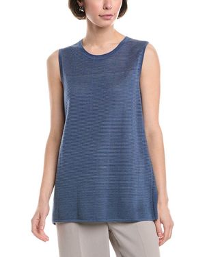 Akris Wool & Silk-Blend Top - Blue