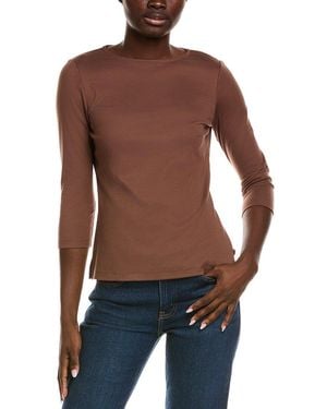 Lafayette 148 New York Carver T-Shirt - Brown
