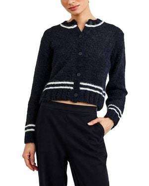 Bella Dahl Contrast Stripe Cardigan - Blue