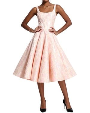 Linda Charm Sleeveless Midi Dress - Pink