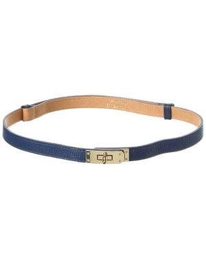 Persaman New York Leather Belt - Blue