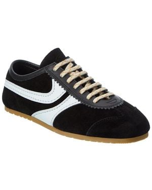 Dries Van Noten Paneled Suede & Leather Sneaker - Black