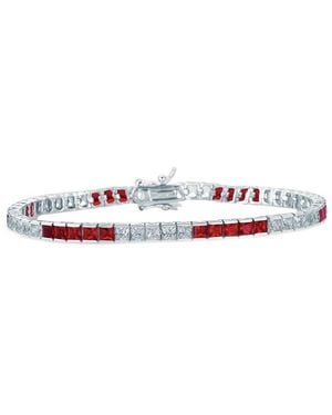 Rachel Glauber Cz Tennis Bracelet - White