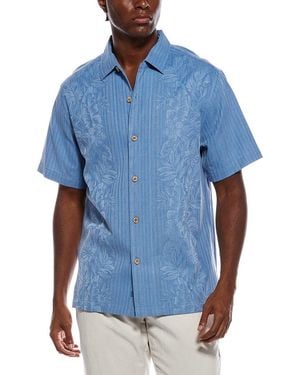 Tommy Bahama Maui Border Silk Shirt - Blue