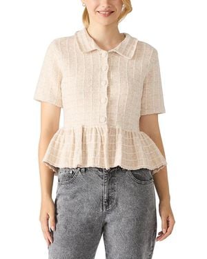 Steve Madden Roxanna Woven Top - Gray