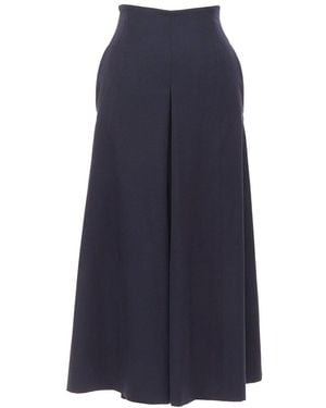 McQueen Wool Box Pleat Pant, Size It (Authentic Pre-Loved) - Blue