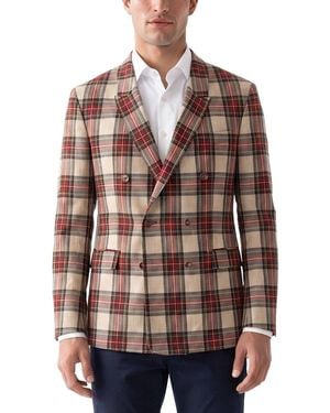 Corneliani Cc Collection Virgin Wool Double-Breasted Jacket - Brown