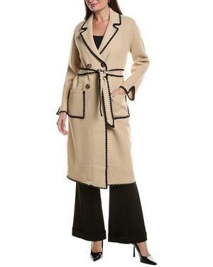 NVLT Longline Eyelash Wrap Coat - Natural