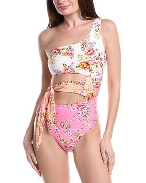 PQ Swim One-Shoulder Cutout One-Piece - Pink