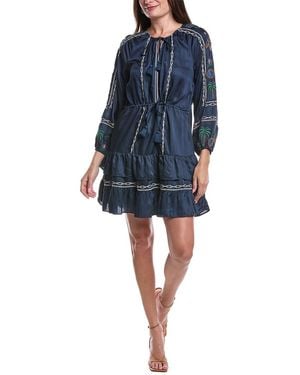 Johnny Was Petite Lexie Tiered Mini Dress - Blue