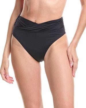 Sea Level Essentials Wrap High-Waist Bikini Bottom - Blue