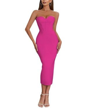 BELLA DESERT Midi Dress - Pink
