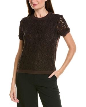 Tahari Lace Top - Black