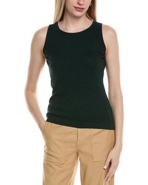 Sofiacashmere Wool & Cashmere-Blend Tank - Green