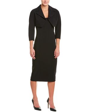 Michael Kors Wool-Blend Sheath Dress - Black