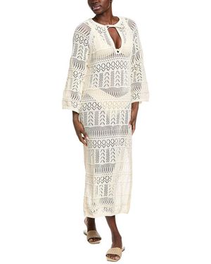 Elan Crochet Kaftan - White