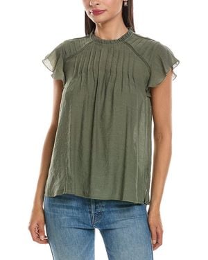 Nanette Lepore Ruffle Sleeve Blouse - Green
