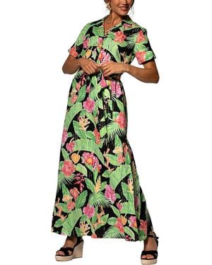 Tori Richard Linny Shirt Dress - Green