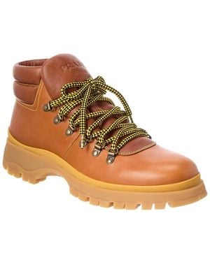 Prada Leather Bootie - Brown