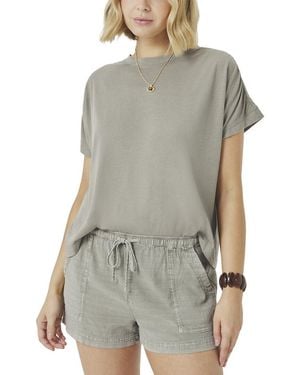 Splendid Shirred T-Shirt - Gray