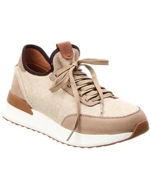 Gentle Souls Laurence Stretch Jogger Felt & Leather Trainer - Natural