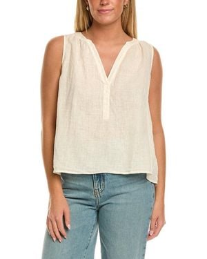 Velvet By Graham & Spencer Tacy Linen Top - Blue