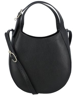 Longchamp Le Foulonne Leather Tote - Black