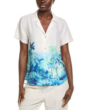 Tommy Bahama Oceanside Views Talulla Silk Camp Shirt - Blue