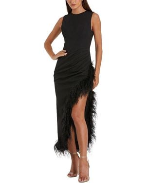 Mac Duggal Sleeveless Faux Wrap Dress - Black