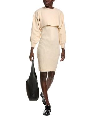 Lyra & Co 2Pc Jumper & Dress Set - Natural