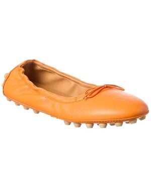 Tod's Leather Flat - Orange