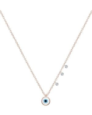 Meira T 14K Rose 0.03 Ct. Tw. Diamond Necklace - Metallic