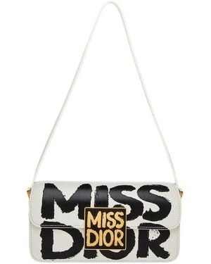 Dior Miss Leather Flap Bag - White