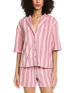 Faherty Cabana Towel Terry Camp Shirt - Pink