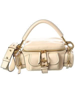Chloé Marcie Small Leather Shoulder Bag - Natural