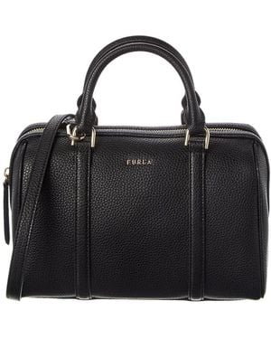 Furla Mialissa Leather Boston Bag - Black