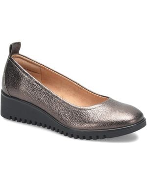 Comfortiva Dillon Leather Flat - Grey