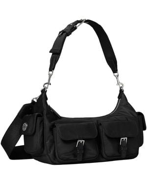 Tory Burch Nylon Convertible Shoulder Bag - Black