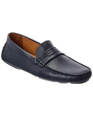 Bally Buckle Leather Loafer - Blue
