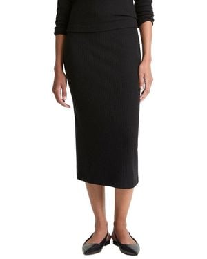 Vince Cosy Back Slit Skirt - Black