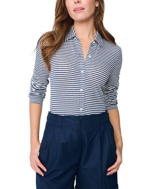 J.McLaughlin Betty Linen-Blend Top - Blue