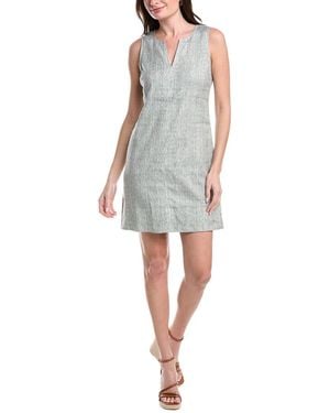 Tommy Bahama Palm-A-Dora Shimmer Bay Linen-Blend Sheath Dress - Gray
