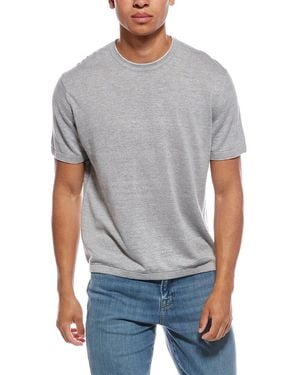 Theory Kolben Linen-Blend T-Shirt - Grey