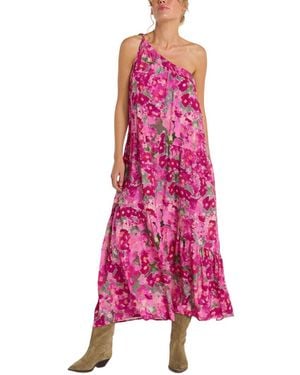 Hermoza Joyce One-Shoulder Maxi Dress - Pink