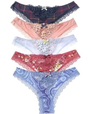 Honeydew Intimates 5Pk Willow Thong - Blue