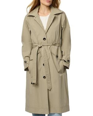 Bernardo Paperweight Long Raincoat - Natural